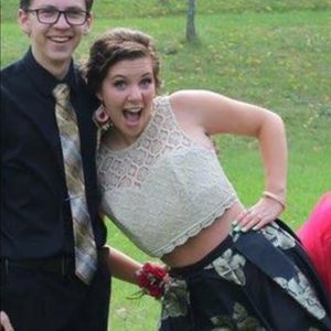 2 piece homecoming/prom dress